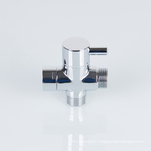 3 way Brass bidet T angle valve G1/2" Chrome plated water Diverter T-adapter valve